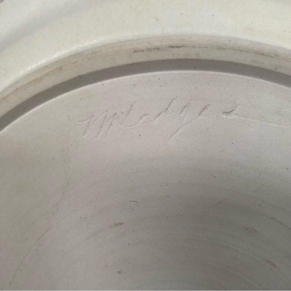 Large 12" Studio Pottery Fish Platter Plate Artist Signed M - Picture 7 of 10